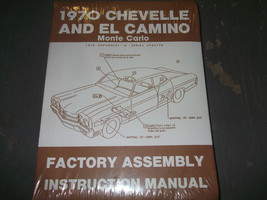 1970 Chevy Chevelle Monte Carlo El Camino Assemblage Instruction Manuel Usine - £54.98 GBP
