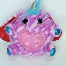 Zuru 10&quot; Unicorn Elephant Surprise Blue Purple Rainbocorn Plush Stuffed Shiny - £15.81 GBP