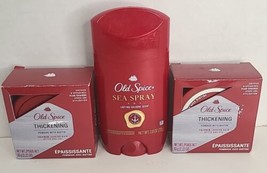 Old Spice Red Reserve Sea Spray Lasting Cologne Antiperspirant Deodorant Lot Of3 - $27.71