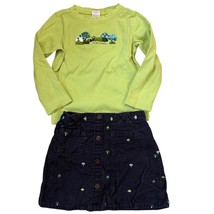Gymboree Vintage Girls 5 Hide N Seek Mushroom Embroidery Top &amp; Skort Outfit - $548.25 MXN