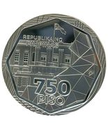 Philippine 750-piso 75th Anniversary of CBP – SILVER in WOODEN case - $447.81 CAD