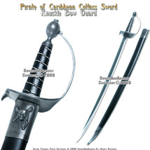 31.5&quot; Classic Caribbean Pirate Cutlass Sword Bow Guard Cosplay Movie Rep... - $1,227.06 MXN