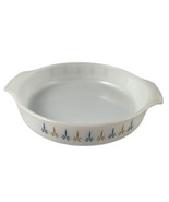 Anchor Hocking Fire King 9 Inch Glass Pie Cake Pan Mid Century Candle Glow - $14.99