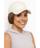 SHORT HAT WITH HAIR by HENRY MARGU, Beige Baseball Cap *ALL HAIR COLORS*... - $146.70 CAD