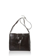 Black Smooth Calf Leather shoulder bag Made In Italy Messenger - $69.00