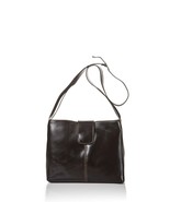 Black Smooth Calf Leather shoulder bag Made In Italy Messenger - $69.00