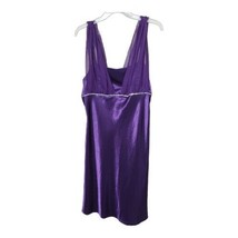 Womens 2x  Pacific Plex Purple  Satin Crystals Chiffon Prom Dress  - £39.22 GBP