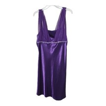 Womens 2x  Pacific Plex Purple  Satin Crystals Chiffon Prom Dress  - £38.57 GBP