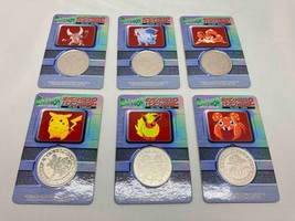 Pokemon Vintage Meiji Metal Coin Folder No 8 Lot of 6 Pikachu - £78.93 GBP