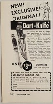 1955 Print Ad The Dart-Knife Ancient Bavarian Hunting Weapon Atlantic Detroit,MI - £7.06 GBP