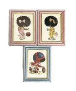 Arthur A. Kaplan Co. Framed Litho Print Cartoon Lot of 3 Children Sports... - $355.18 MXN