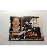 NHRA Drag Racing Legend Tom Baum Autograph Press Photo. FEL-PRO Gasket Top Fuel. - $18.76