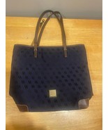 Dooney &amp; Bourke Large Flynn Tote - Navy Blue Bag Purse DB Signature - $176.01 CAD