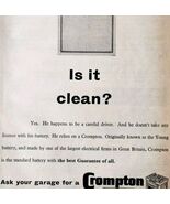 1954 Crompton Car Battery Import Advertisement Autocar Automobilia DWPP10 - $456.12 MXN