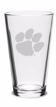 SET OF 4 Clemson Tigers Pub Beer Pint Glasses FREE Decal Etched - £28.74 GBP