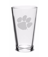 SET OF 4 Clemson Tigers Pub Beer Pint Glasses FREE Decal Etched - £28.44 GBP