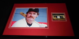 Wade Boggs Framed 11x17 Game Used Jersey &amp; Photo Display Red Sox Rays - $69.29
