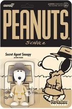 Super7 Peanuts Secret Agent Snoopy - 3.75 in Scale Reaction Figure - £13.26 GBP