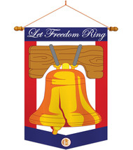 Freedom Bell - Applique Decorative Wood Dowel with String House Flag Set... - $46.97