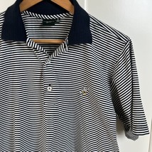 Fairway &amp; Greene Golf Polo Shirt Mens Medium White Blue Stripe Winged Foot Club - £25.90 GBP