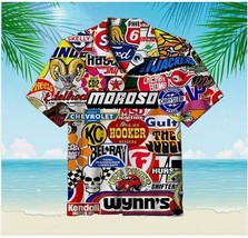 Racing Car Labeling Hawaiian Shirt, Soft Hawaii Shirts, 3D Hawaiian Aloha Shirt - £8.17 GBP+