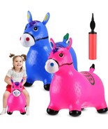 2 Packs Horse Hopper Bouncy Inflatable Jumping Horse Inflatable Bouncing... - £40.95 GBP