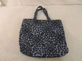Blue Black Polyester Lined Carrying Handles 17&quot; X 16&quot; Weekend Holiday Ba... - $15.98 CAD