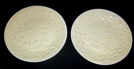  2 Vintage Majolica Bordallo Pinheiro Yellow Flowers 7 3/4&quot; Plates Portugal - £7.99 GBP