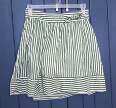 Retro Charlotte Russe Green White Striped Bow Waist Skirt Juniors Medium - $5.94