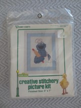 SEALED VOGART Sesame Street COOKIE MONSTER Crewel Embroidery KIT - $9.90