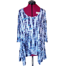Philosophy Woman Knit Top Tunic Multicolor Women  Asymmetrical Hem Size 0X - $20.80