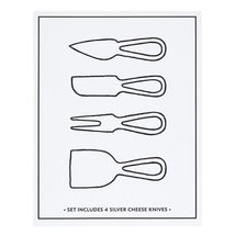Santa Barbara Design Studio Cheese Knives Stainless Steel Knife Set Gift Book Bo - £14.99 GBP