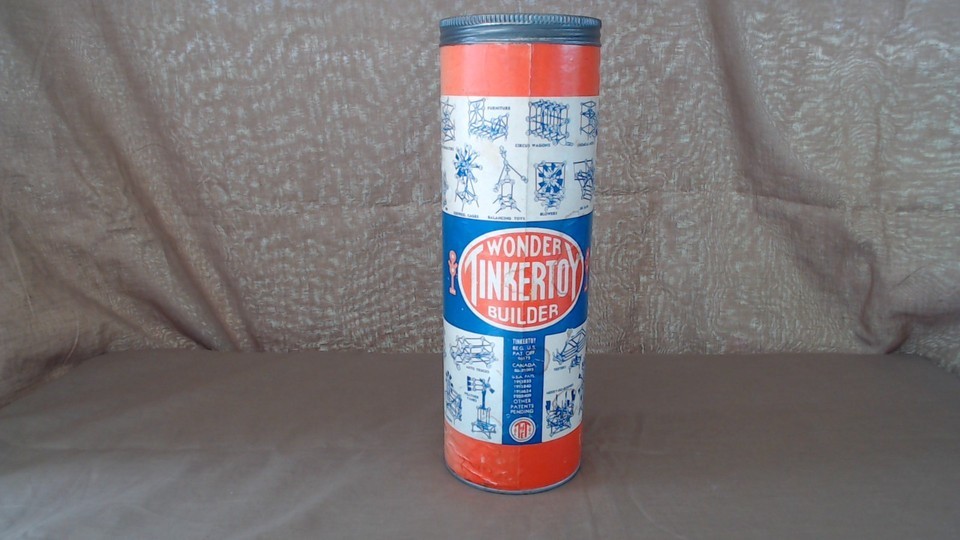 Vintage TINKERTOY Wonder Builder Set – 98 of 128 pieces - $14.85