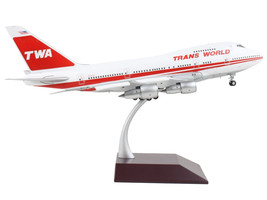 Boeing 747SP Commercial Aircraft w Flaps Down TWA Trans World Airlines White w R - £149.46 GBP
