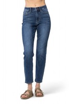 Judy Blue high waist whiskered slim fit jean - regular/curvy in Dark Blue - - £38.51 GBP