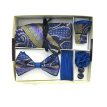 St. Patrick Men&#39;s 6 Piece Tie Bow Tie Hanky Pin Shoe Laces Royal Blue Ye... - £47.95 GBP