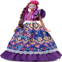 Barbie 2022 Dia De Muertos Collectible Doll w Ruffled Dress Flower Crown Latina - £79.98 GBP