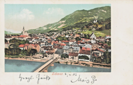 Schwaz Tirol SWITZERLAND~TOTALANSICHT~1902 Tinted Photo Postcard - £7.02 GBP