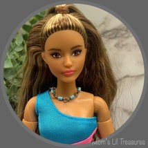 Turquoise Blue Beaded Doll Necklace for Barbie • 11-12” Fashion Doll Jewelry - £3.85 GBP