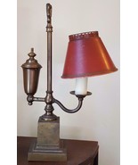 Vintage Metal One Sided Reading Lamp - Bronze Base - GOOD WORKING CONDITION - £55.31 GBP