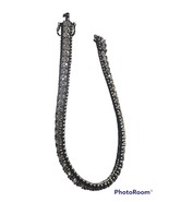 vintage black Tennis Chain Bracelet 925 - €131,59 EUR