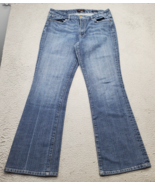 Seven7 Boot Cut Jeans Womens Size 14 Blue Denim Whiskered Faded 5-Pocket... - $29.17 CAD
