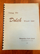 Using the Dolch Word List Nashville Tennessee TN Public Schools 1965 Vtg Book - $14.82