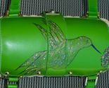Etienne Aigner Satchel Hummingbird East-West Wicker Straw Handbag 49235 Green