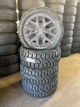 Chrome Snowflake 22&quot; Wheels 33x12.50 Mud Tires TPMS Lugs GMC Sierra Yukon Denali - £2,188.08 GBP