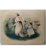 Madeleine Luka Signed The Romantic Era Mother and Children w Grapes 15x1... - £58.69 GBP