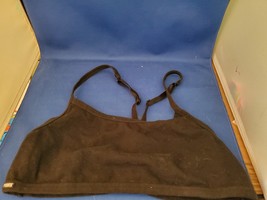 Victorias Secret PINK Sports Bra sz M Pull on Black  - $5.47 CAD