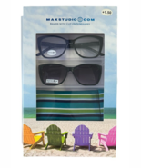 Max Studio Reader With Clip-on Sunglasses &amp; Protective Case +1.50 - $376.14 MXN