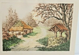 Vtg Paris Etching Society Print #205 &quot;In The Forest&quot; Signed By Pierre 9&quot; X 7&quot; - £22.13 GBP