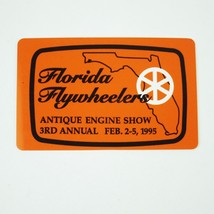 Florida Flywheelers Antique Engine Club 3rd Annual Show Pass Card Vintage 1995 - £4.78 GBP